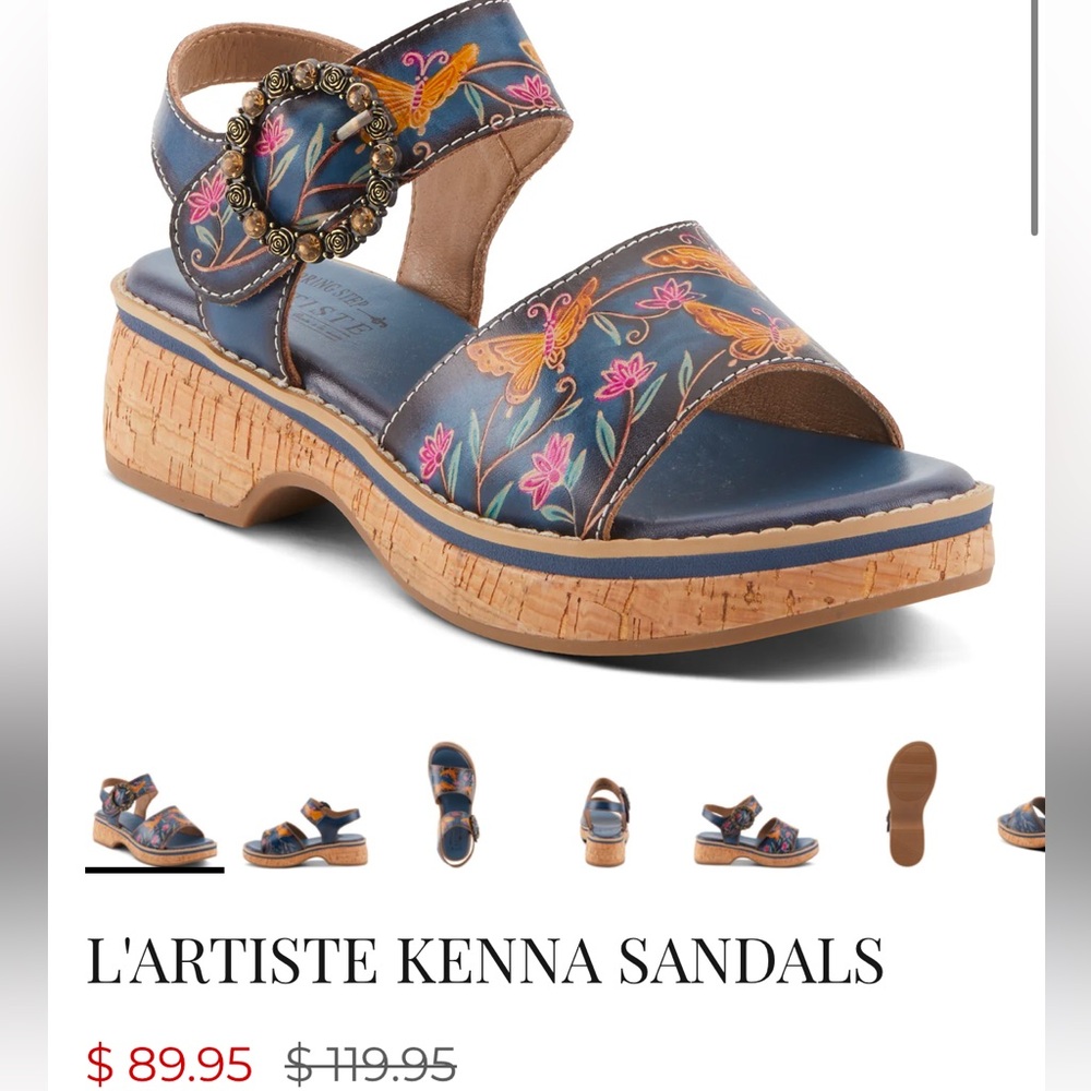 L’artiste navy blue sandals